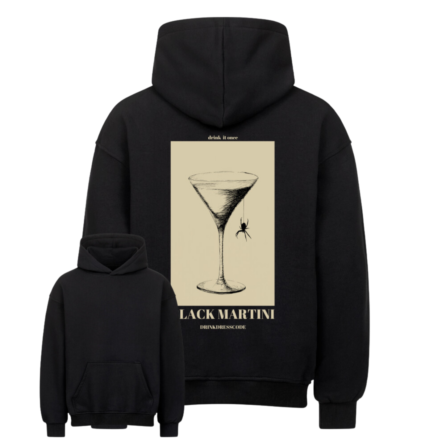 Black Martini Oversized Hoodie