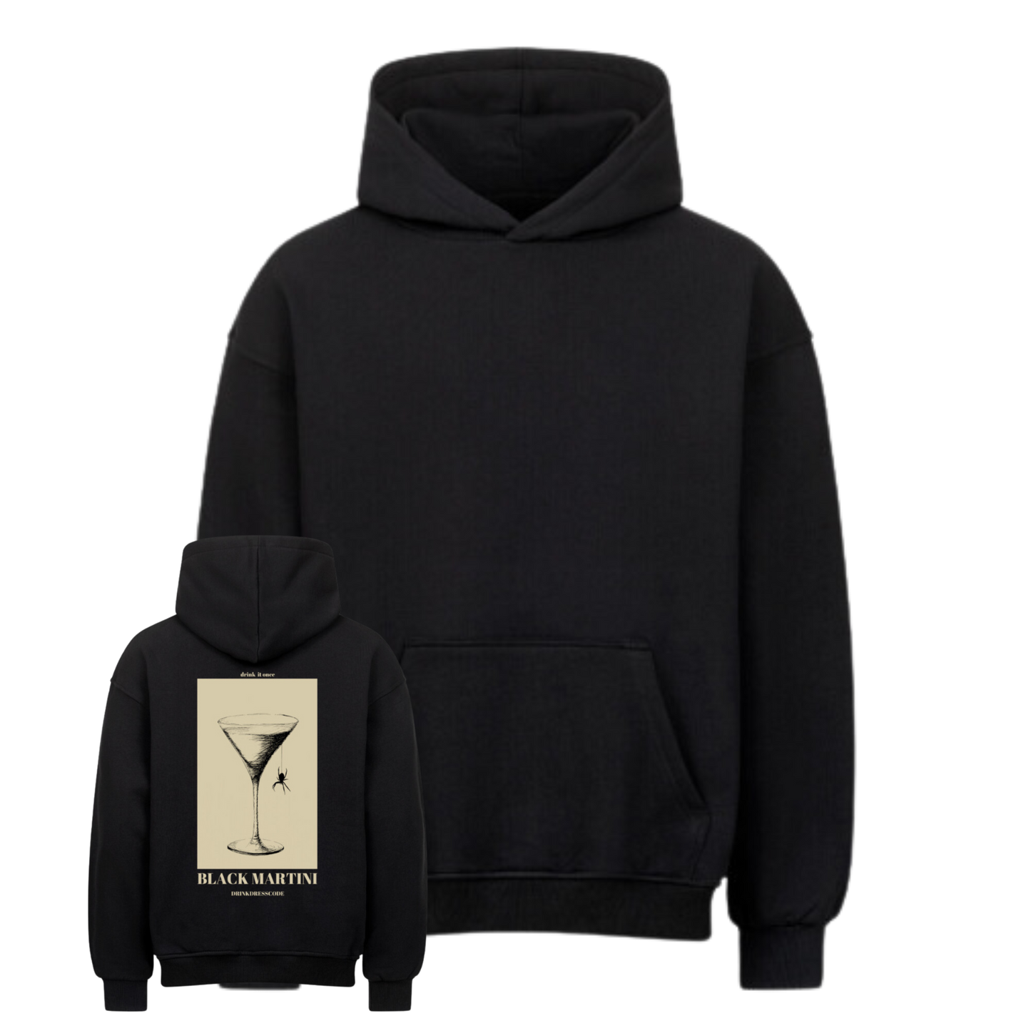 Black Martini Oversized Hoodie