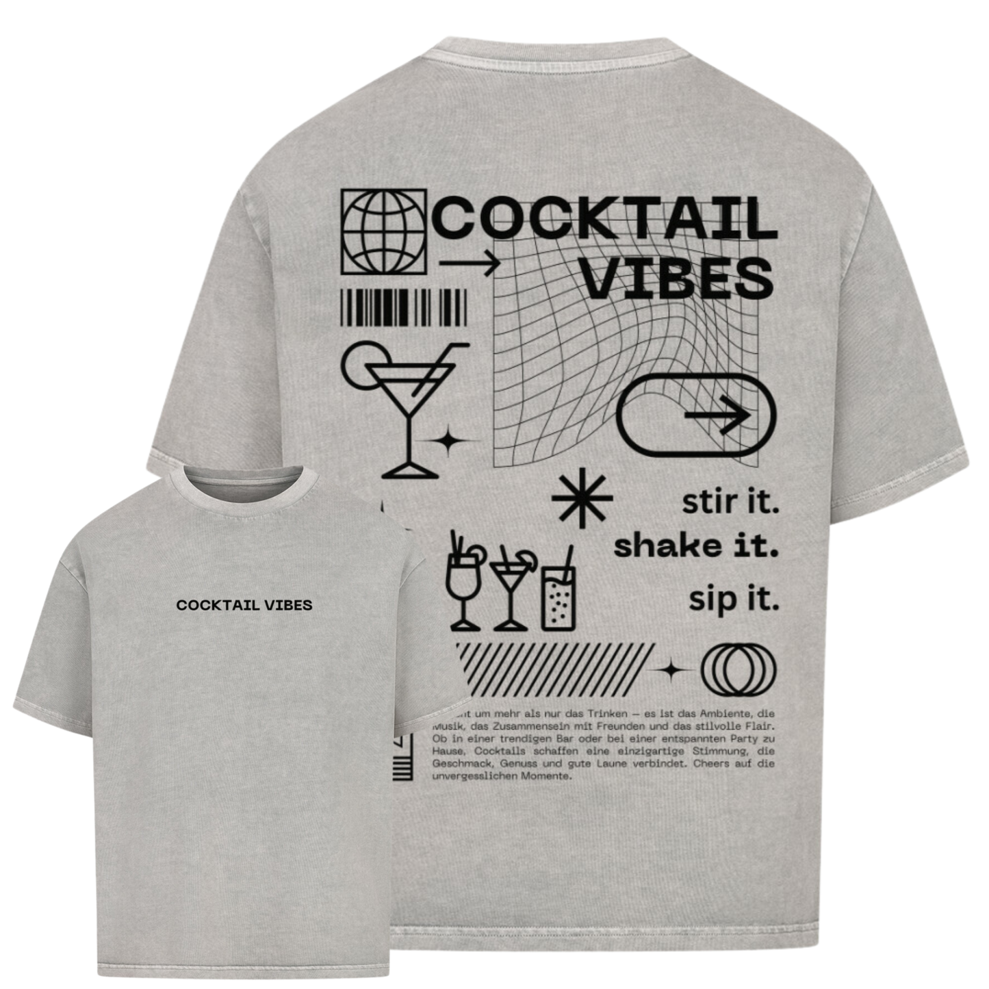 Cocktail Vibes 2.0 Oversized Shirt