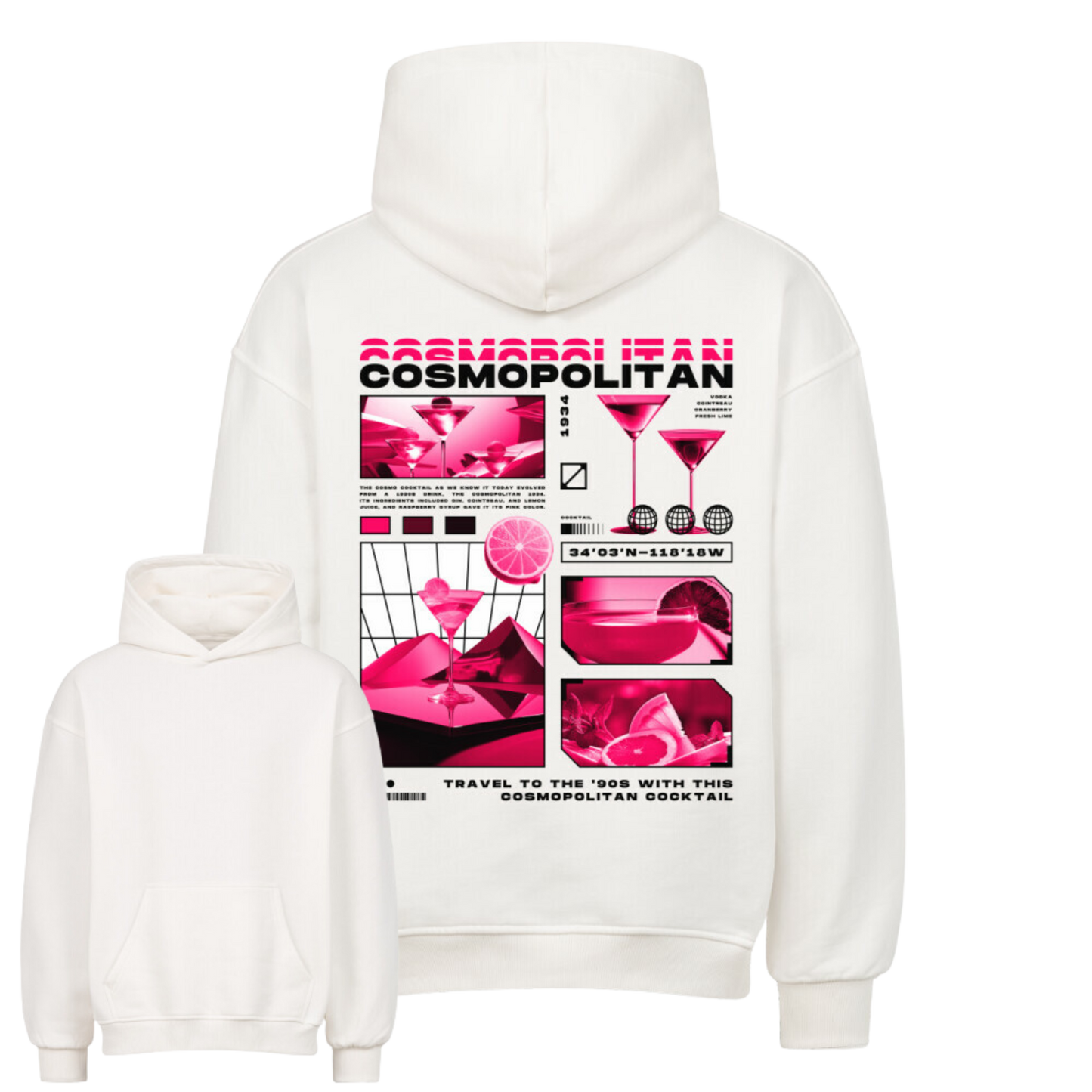 Cosmopolitan-Streetwear Oversized Hoodie