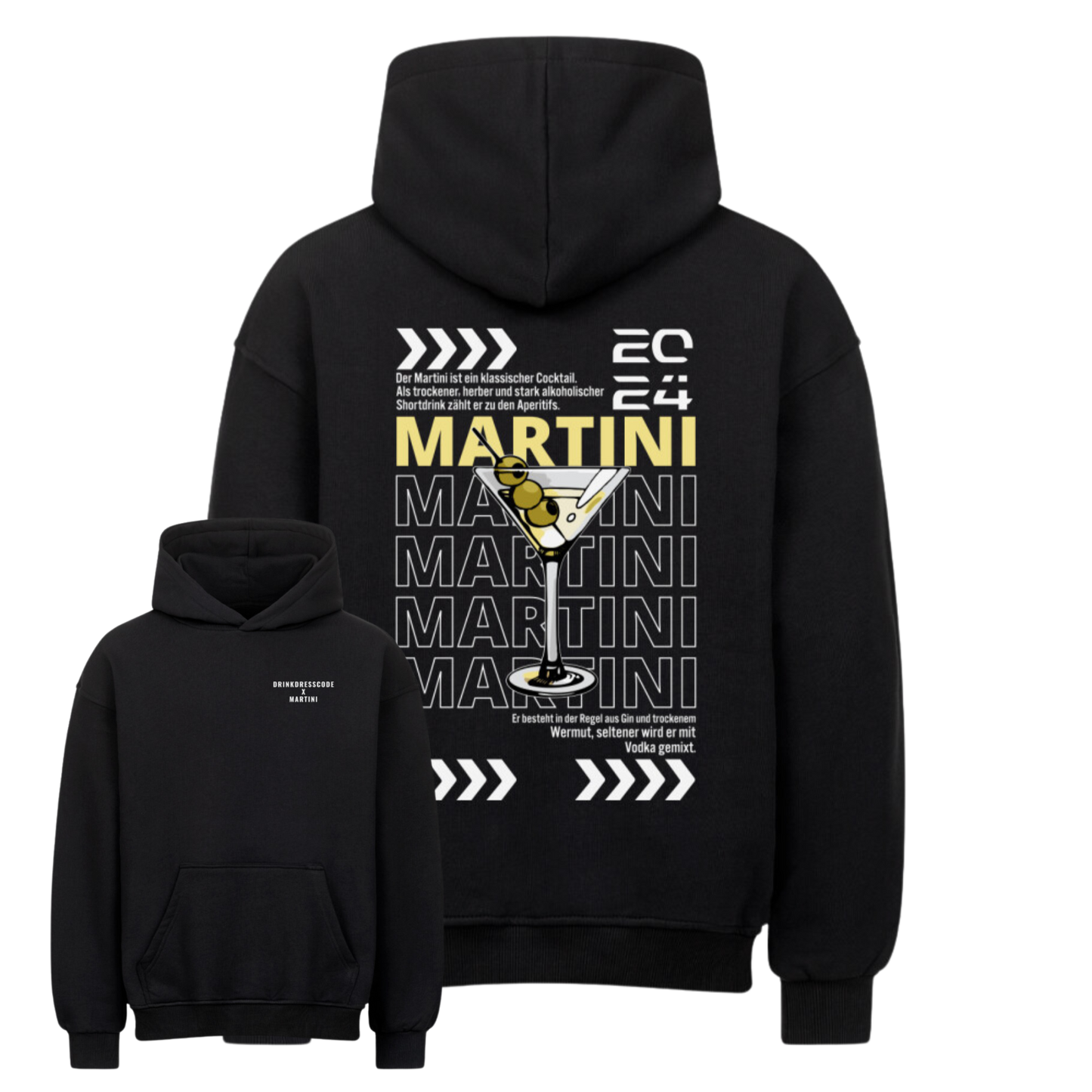 Martini Oversized Hoodie BLACK