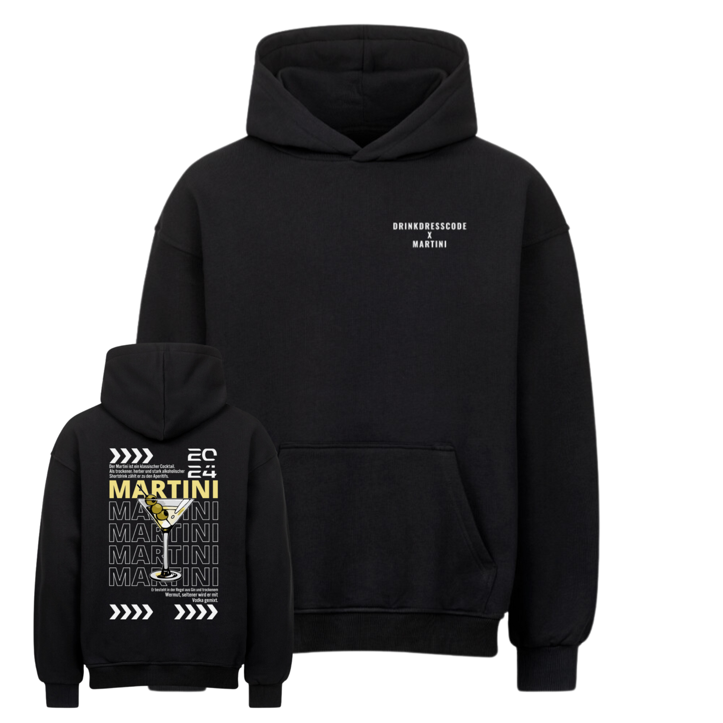 Martini Oversized Hoodie BLACK
