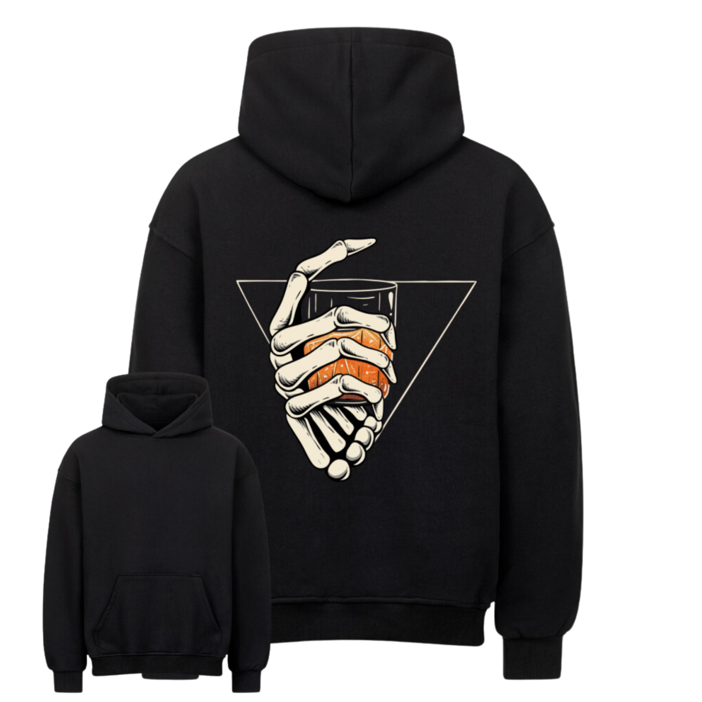 Skeleton Whisky Oversized Hoodie