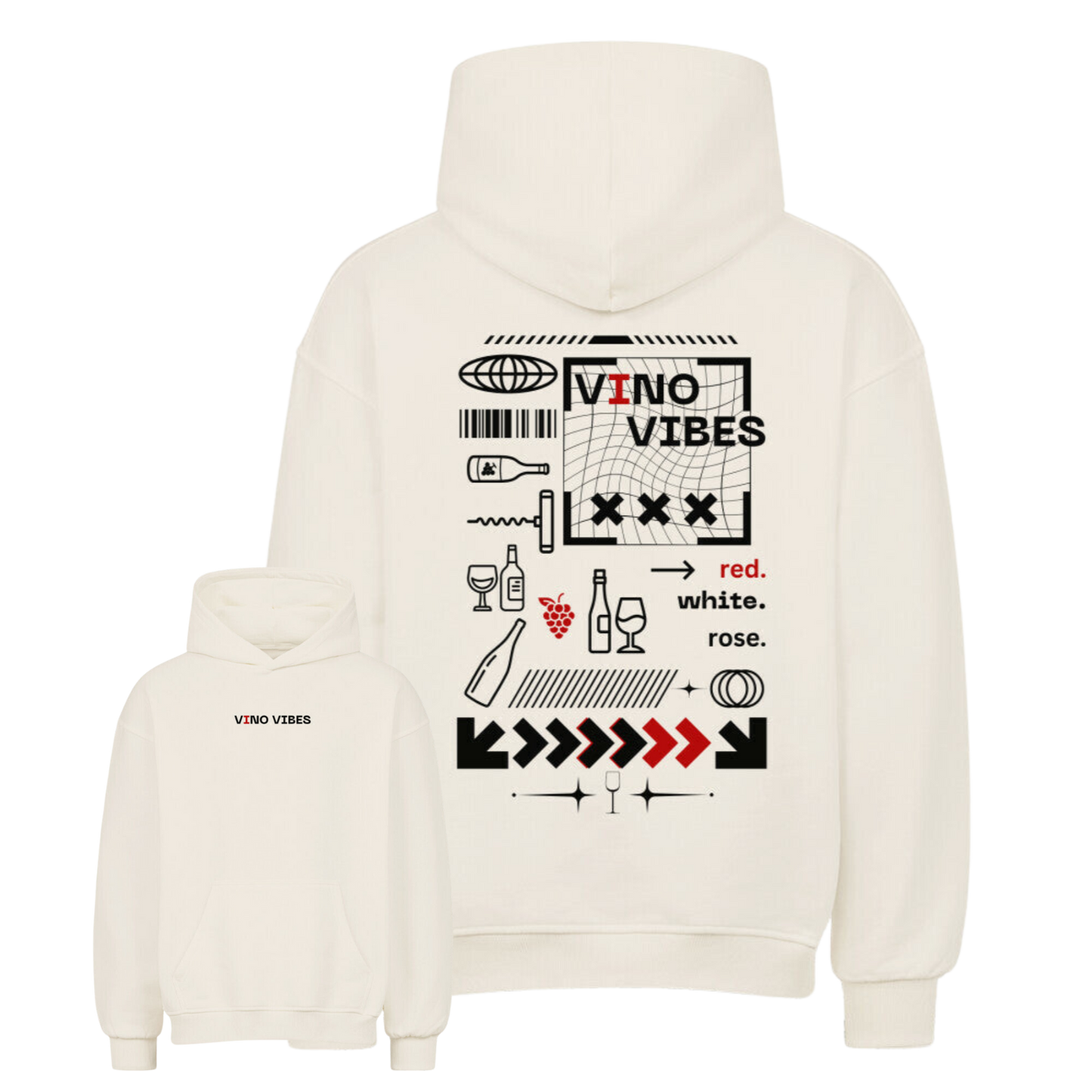 Vino Vibes Oversized Hoodie