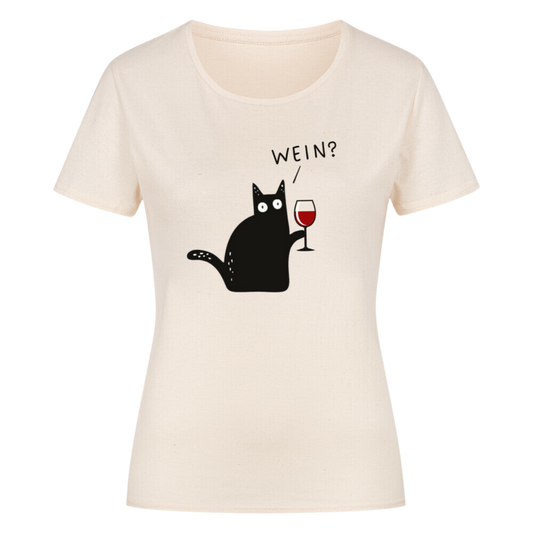 Wein Cat T-Shirt | Damen